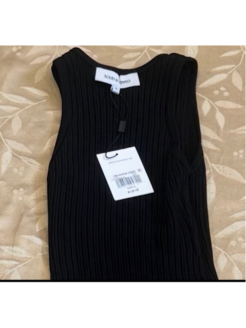 Solid & Striped The Verina Noir Sleeveless Knit Maxi Dress Size S - Picture 6 of 6